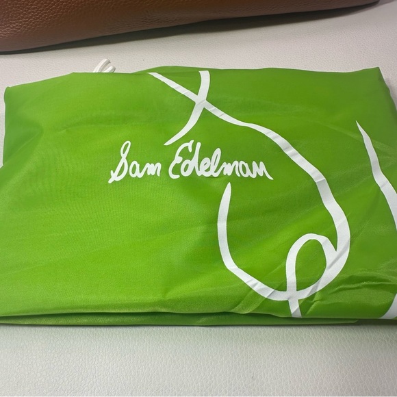 NEW SAM EDLEMAN BAY LARGE CHAINLINK HOBO CARAMEL LEATHER SHOULDER BAG HOBO NWT!! - Picture 13 of 15